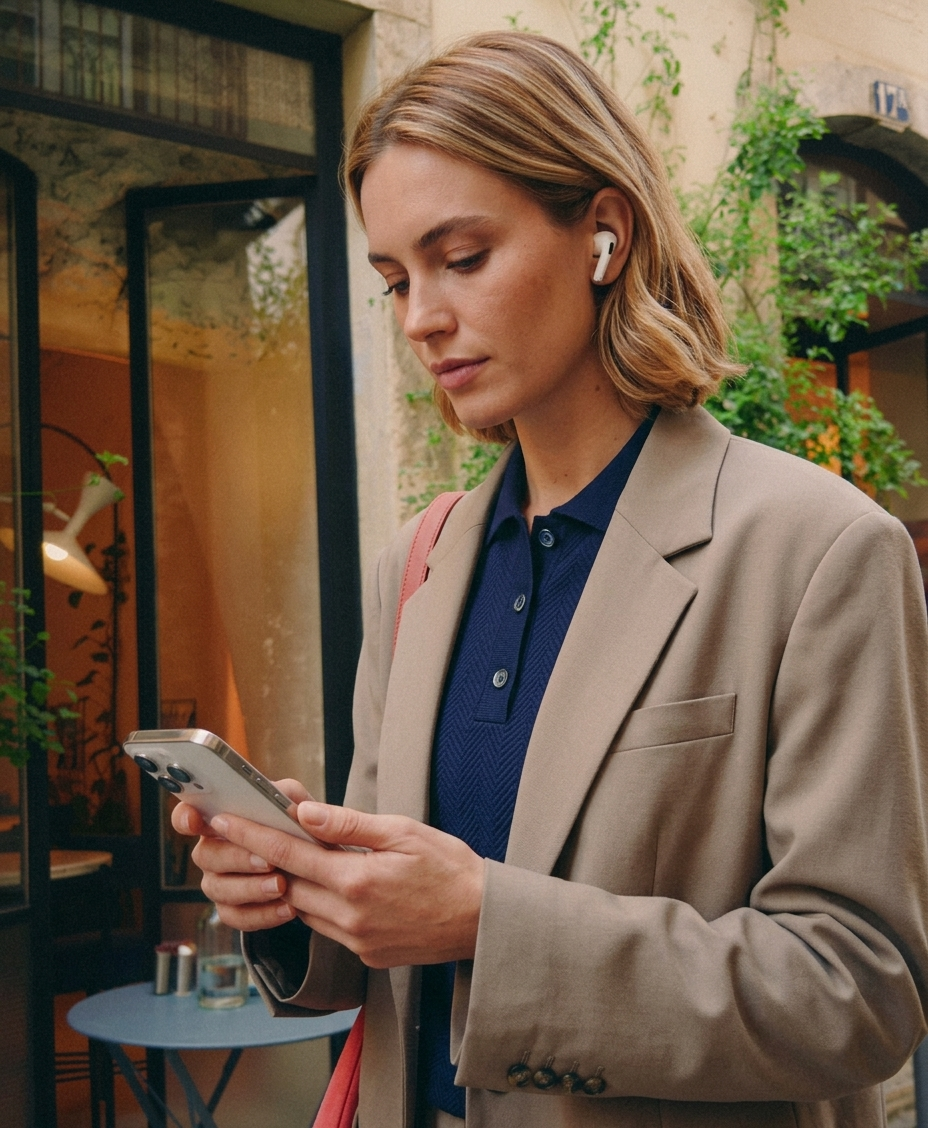 Freelancer working on their phone